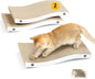 Cat Scratcher, Durable Scratch Pad, Corrugated Cardboard Scratching Board for Indoor Cats, Heavy Duty, Double-Sided Usability, Recyclable, with Catnip, Medium, 2 Packs