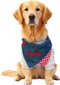Custom Embroidered Dog Bandana Personalized with Name Adjustable Triangle Neckwear Scarf for Dogs and Cats Washable Polyester Pet Accessories Gift for Pet Lovers