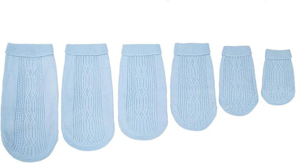 Stretchy Cat Sweater - 17 Colors & 6 Sizes | Snug Winter-Ready Knit for Boy/Girl Cats & Kittens(Blue, Small)