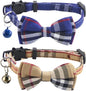 SuperBuddy Cat Collars Breakaway with Bell - 2 Pack Cat Safety Collars for Boys & Girls - Safety Buckle Kitten Collar for Pet Supplies,Stuff,Accessories