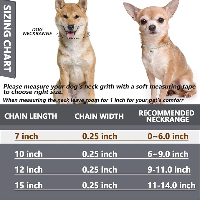 HOWWFALY Dog Collar and Cat Chain Necklace Stainless Steel Adjustable 18K Sliver Heart-Shaped Necklace for Small Pets Cats Kitten Puppy (Sliver, 10 inch)