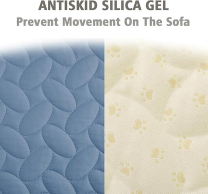 Ameritex Pet Bed Cover Dog Bed Blanket for Sofa and Furniture Waterproof New Pattern Design (30x70 Inch, Light Blue)