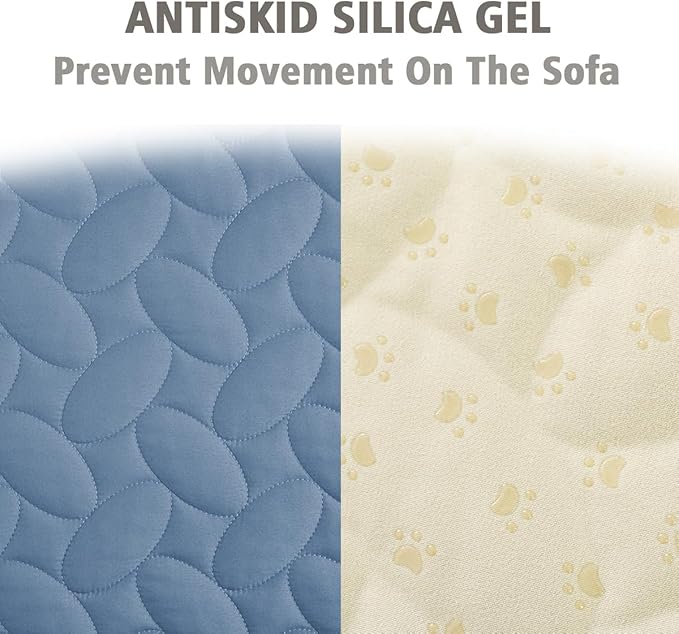 Ameritex Waterproof Pet Bed Cover Anti-Slip Dog Bed Blanket for Sofa and Furniture Waterproof New Pattern Design (Lightblue, 30x90 Inch (Pack of 1))
