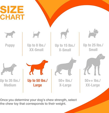 Nylabone Textured Bone Power Chew Toy for Dogs, Durable & Tough Dog Toys for Aggressive Chewers, Beef Jerky Flavor, Large Dogs - Up to 50 lbs, 1 Count