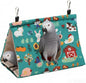 Rypet Winter Warm Bird Nest House - Hanging Hammock Velvet Shed Hut Cage Plush Fluffy Birds Hideaway Sleeping Bed Fuzzy for Parrot Parakeet Cockatiels Budgies Lovebird Medium (Forest Green)