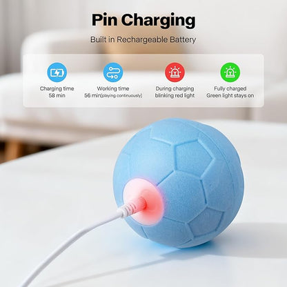 Pet Prime Interactive Dog Ball Toy,Automatic Rolling Ball for Small,Medium & Large Dogs,Touch Activated Self Moving Toy with LED Lights,ETPU Material,IP65 Waterproof for Indoor/Outdoor Play