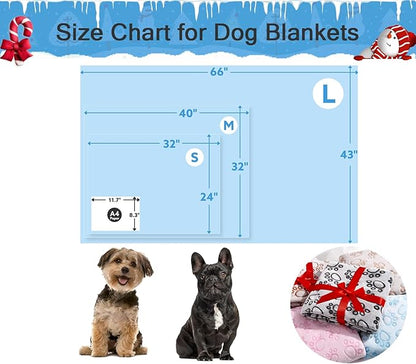 Stuffed Dog Blanket, Premium Soft Throw Flannel Fleece Blanket for Medium Small Dogs, Pet Puppy Blankets for Kitten Cat, Christmas Pet Gift for Bed Cover, Couch, Crate (42x66 inch (Pack of 1))