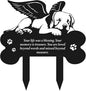 Metal Pet Grave Markers Dog, Dog Memorial Grave Markers Outdoor, Garden Plaque Decorations for Cemetery Pets (8 X 12 Inches)