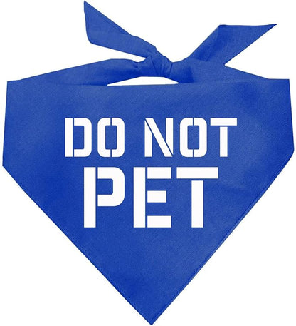 Do Not Pet Dog Bandana (Royal, XS 157)