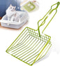 DHXYZZB Cat Litter Scoop, Metal Cat Litter Scooper Kitty Poop Scooper Stand for Litter Box, Fast Sifting Non-Stick Large Cat Poop Sifting cat Scooper