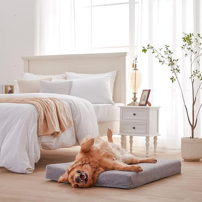 Orthopedic Extra Large Dog Bed for Large Dogs, 41 inches XL Washable with Waterproof Liner and Cooling Gel Memory Foam, Fits up to 110 lbs Pets