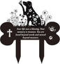 Pet Grave Markers Dog - Metal Memorial Plaques Garden Stakes for Outside Dogs Headstone Decor for Yard