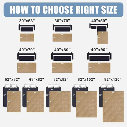 Smiry Waterproof Dog Bed Cover Blanket 40x70, Soft Reversible Pet Blanket, Washable Leakproof Cats Dogs Couch Cover for Sofa, Couch, Furniture, Camel/Beige