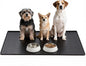 Large Dog Mats for Food and Water, 32"x24" Waterproof Pet Food Mats for Floor Nonslip Silicone Bowl Mats with Raised Edges