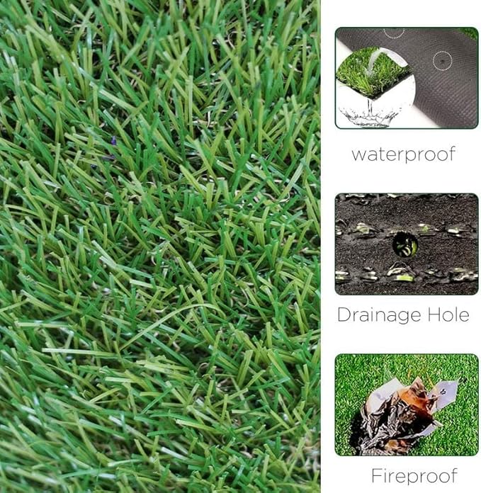 ALTRUISTIC Artificial Grass 7FTX27FT(189 Square Feet), Realistic Fake Grass Deluxe Turf Synthetic Thick Lawn Pet Turf, 1 3/8” Height, Outdoor Decor, Customized