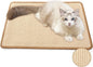FUKUMARU Cat Scratcher Mat, 23.6 X 15.7 Inch Natural Sisal Cat Scratch Mats, Horizontal Cat Floor Scratching Pad Rug with Sticky Tapes, Protect Sofa and Carpet