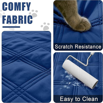 Smiry Waterproof Dog Bed Cover Blanket 40x50, Soft Reversible Pet Blanket, Washable Leakproof Cats Dogs Couch Cover for Sofa, Couch, Furniture, Navy/Navy