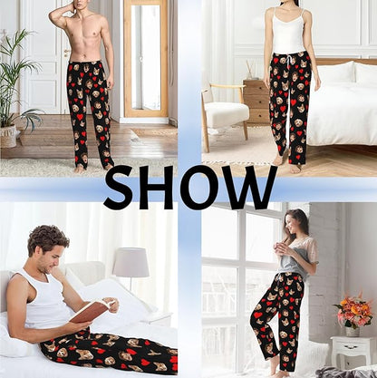 Custom Pajama Pants with Face customized PJ Pants Christmas Valentine gifts for Men Women