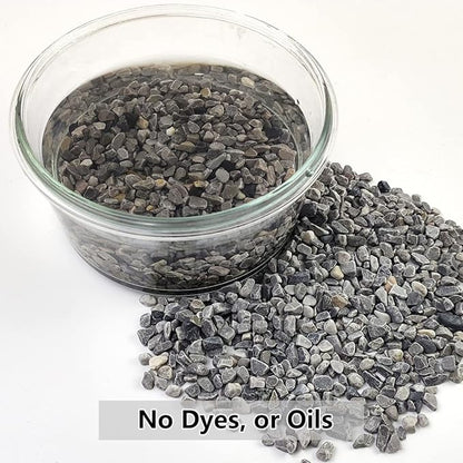 5LB Succulent and Cactus Gravel Pebbles, 1/5 Inch Natural Decorative Polished Stones, River Rocks for Plants, Vases, Aquariums, Terrarium and Outdoor Gardening,Grey