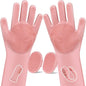 6PCS Pet Grooming Kit for Dogs,Cats and Horses | Dog Washing Gloves | Dog Bath Brush | Dog Bath Gloves | Dog Shampoo Brush | Pet Grooming Gloves | Dog Bath Supplies (Light Pink)
