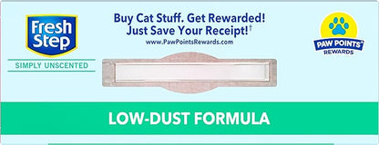 Fresh Step Cat Litter, Unscented, Odor Control | Clumping Formula | Activated Charcoal | 14 lb | Pack of 2