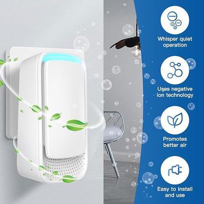 Plug In Air Ionizers - Negative Ion Technology Air Purifier - Quiet Operation Air Freshener for Home, Bedroom, Office, Garage Room - Portable Air Purifiers Odor,Pets Smell - Air Cleaner White (4 Pack）