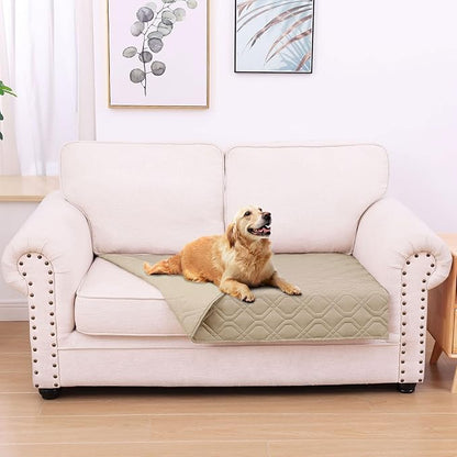 hyha Waterproof Dog Bed Blanket, Soft Pet Blankets, Waterproof Couch Cover for Dogs, Reversible Sofa Covers Washable for Furniture (30x53 Inch, Taupe/Taupe)