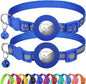 Joytale AirTag Cat Collar 2 Pack with Breakaway Safety Buckle, Reflective Cats Collar with AirTag Holder, Adjustable 7.5-12.5 Inch, Anti-Fraying Lightweight for Girl Boy Kitten, Navy Blue