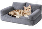 Cat Beds for Indoor Cats, Cat Couch Bed, Cute Cats Sofas for Pets, Small Dog Sofas & Chairs with Removable Washable Cover, Plush Soft Pet Furniture for 10lbs Small Dogs & Cats(Light Grey)