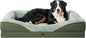 EHEYCIGA Orthopedic XXL Dog Bed for Large Sized Dog, 52x41x8 Inch Extra Large Memory Foam Dog Couch Bed with Sides, Waterproof Liner & Washable Removable Cover, Bolster Pet Sofa, Green
