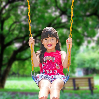 Sunnyglade 8 PCS Swings Seats Heavy Duty with 66" Chain, Playground Swing Set Accessories Replacement with Snap Hooks, Support 250lb (8, Blue)