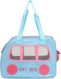 Pet Backpack Carrier, Portable and Ventilated, Oxford Cloth, Dogs Cats and Small Animals Travel Bag 16.93", (Blue, 1 Pcs), Intended for Hiking/Camping/Traveling