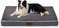 XL Dog Crate Bed for Extra Large Dogs - Waterproof Puppy Bed for 42 Inch Kennel with Removable Washable Corduroy Cover, Orthopedic Support with Egg Crate Foam Filling, Grey