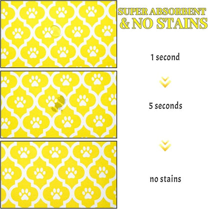 Dog Food Mat 16X24 Inch Pet Feeding Absorbent Mats for Floor Cat Water Bowl Placemats Non-Slip Washable Dog Mat for Food and Water