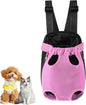 Dog Carrier Backpack, Adjustable Puppy Front Carrier Backpack, Ventilated Dog Chest Carrier for Hiking Camping Travel, Sling Bag for Small Medium Dog Cat Rabbit Puppies, Suit 13-15 lbs (Pink, XL)