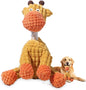2025 New Dog Toys, Indestructible Plush Dog Toy, Dogs Toys for Aggressive Chewers, Dogs Squeaky Chew Toy for Indoor Pups Teething (Orange 1pcs)