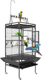 82 Inch Bird Cage, BOINN Bird Flight Cages with Rolling Stand & Bottom Tray, Wrought Iron Parrot Cage with PlayTop for Parakeet, Lovebirds, Ringneck, Cockatiels