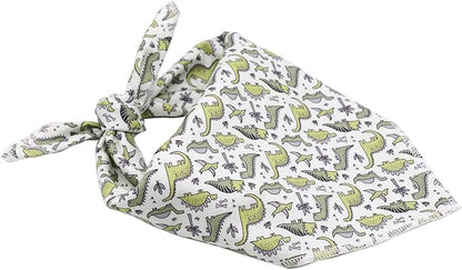 ARING PET Dinosaur Dog Bandanas, Summer Kerchief Triangle Bibs Scarf for Puppy Small Medium Large Boy Girl Dogs Cats-L