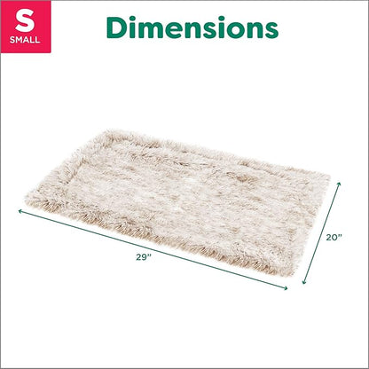 Furhaven Waterproof Throw Blanket for Dogs & Indoor Cats, Washable - Shaggy Plush Calming Long Faux Fur & Velvet Dog Blanket - Driftwood, Small (Pack of 2)