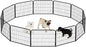 BestPet Dog Playpen 24 Inch 12 Panels Heavy Duty Metal Pet Exercise Pen Without Door Indoor Outdoor Fence Panels Anti-Skid Expandable Design