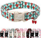 Christmas Dog Collar for Medium Dogs - Cute Festive Plaid with Red Bow Christmas Collars for Dogs, Soft Adjustable New Year Dog Collars with Quick Release Buckle M