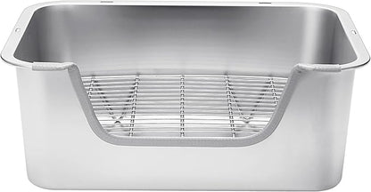 Stainless Steel Sifting Litter Box for Rabbit (M)