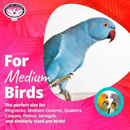 Super Bird Creations SB324 Colorful Cotton Rope Bungee Bird Toy, Medium Bird Size, 3/4" Diameter x 66"