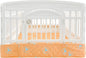 PJYuCien Dog Playpen Bottom Pad Fits for 36 Inch 4 Panels Exercise Pet Pen, Using as a Fence Stabilization and Puppy Pen Mat, Hoop and Loop Design, Orange (Playpen Not Included)