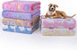 Dono 1 Pack 6 Dog Blankets, Soft Fluffy Fleece Pet Blanket Warm Sleep Mat Paw Print Design Puppy Kitten Throw Blankets Doggy Blanket for Dogs