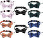10 Pcs Cat Collar Breakaway with Bow Tie and Bell Kitten Collars Removable Bowtie Plaid Cat Collar for Cats Kittens Puppy Halloween Decor