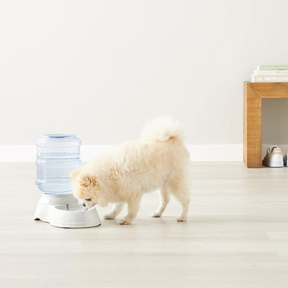 Amazon Basics Gravity Pet Water Dispenser for Cat,Dog,1 Gallon Capacity,Small,Gray,(Pack of 4)
