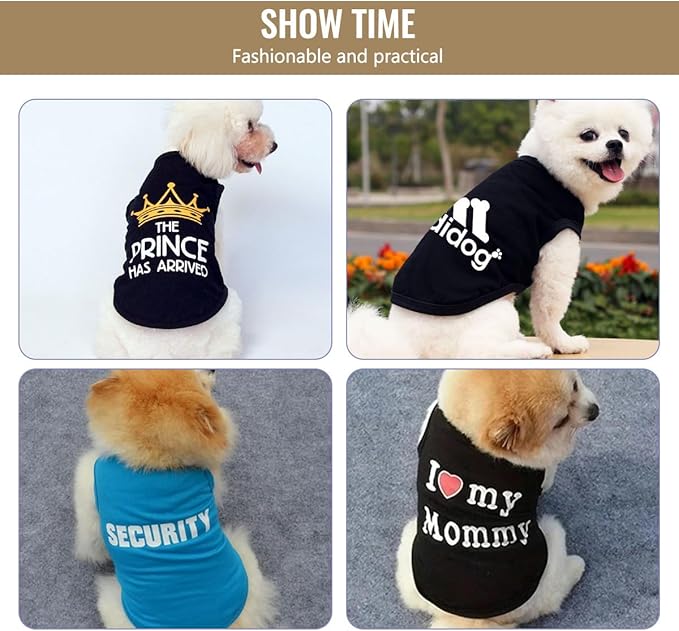 Personalized Dog Shirt Design Your Own Add Photo Text Logo Name Summer Breathable Dogs T-Shirt Clothes for Small Medium Large Pet, 1 PC Blank Black, XS