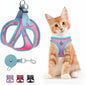 SCENEREAL Cat Harness and Leash Set Escape Proof, Adjustable Soft Air Mesh Kitten Harnesses for Girls Boys Small Medium Big Cats, Reflective Light Travel Pet Walking Vest for Puppy Rabbit, Pink S