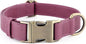 Plutus Pet Genuine Leather Dog Collar – Adjustable Pet Collar with Quick Release Metal Buckle, Soft Real Leather for Small Medium Large Dogs, Heavy Duty & Skin-Friendly (Purple, M)